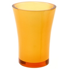 Round Toothbrush Holder Made From Thermoplastic Resins in Orange Finish